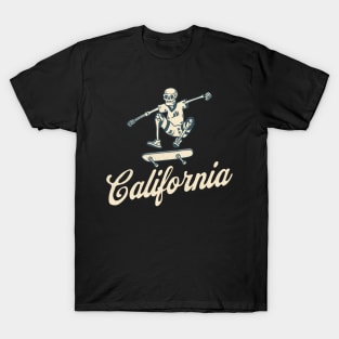 California Bony Skaters Skateboarding Vacationing T-Shirt